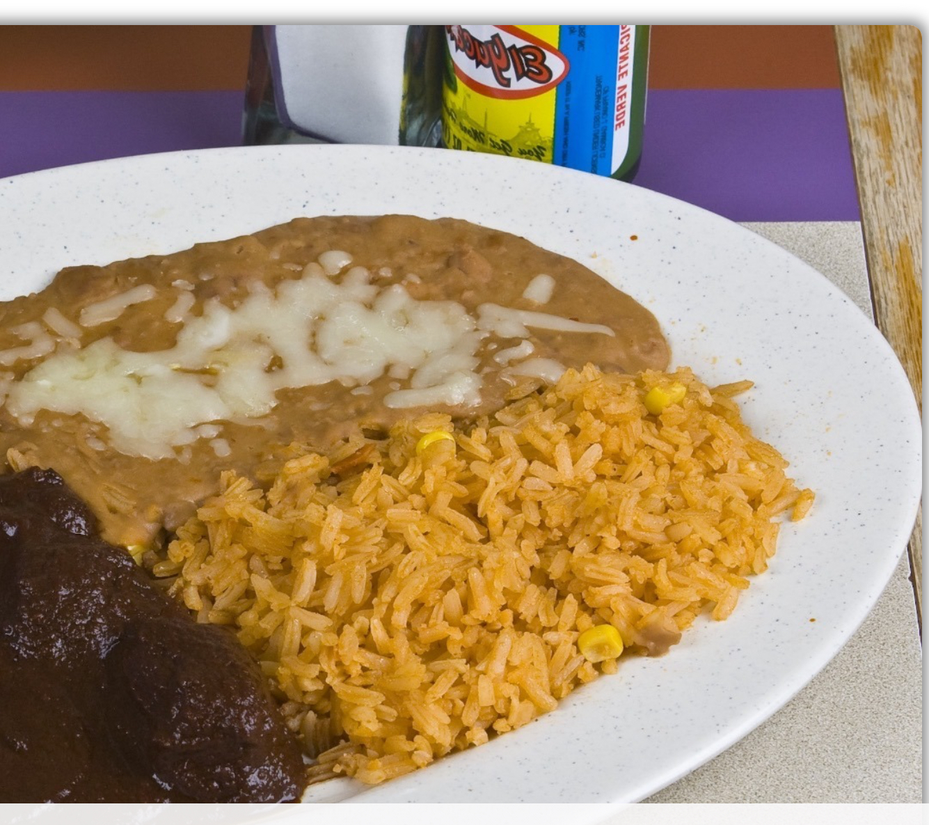 Side of beans and rice