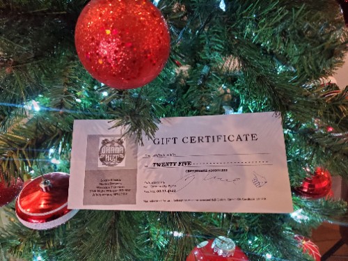 $25 Get certificate for $20