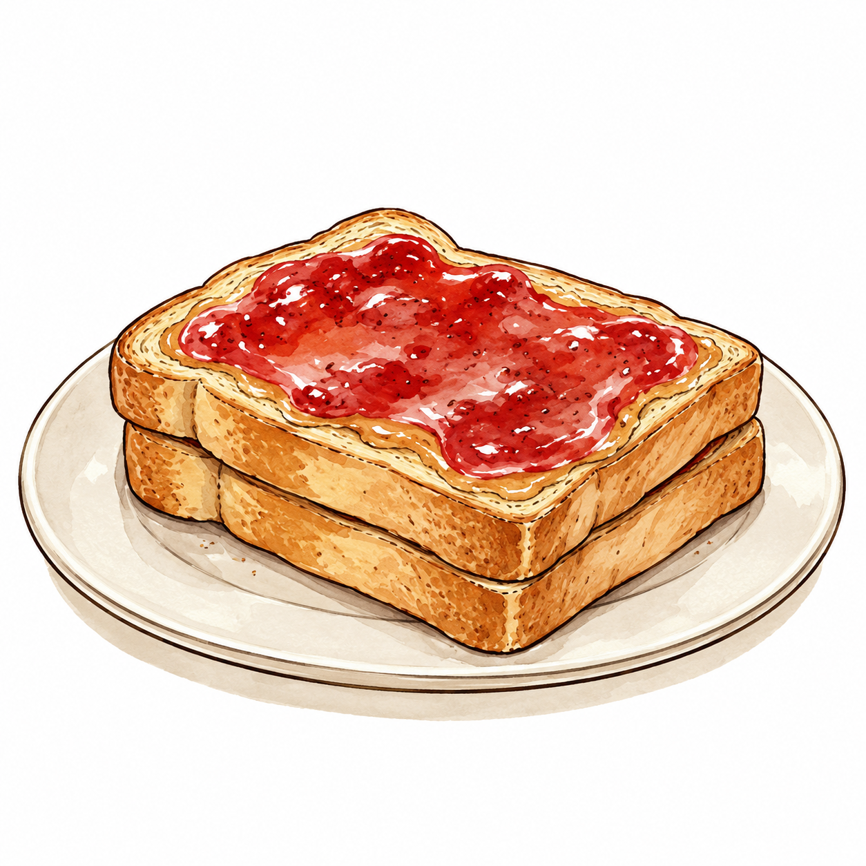 Peanut Butter Jelly Thick Toast