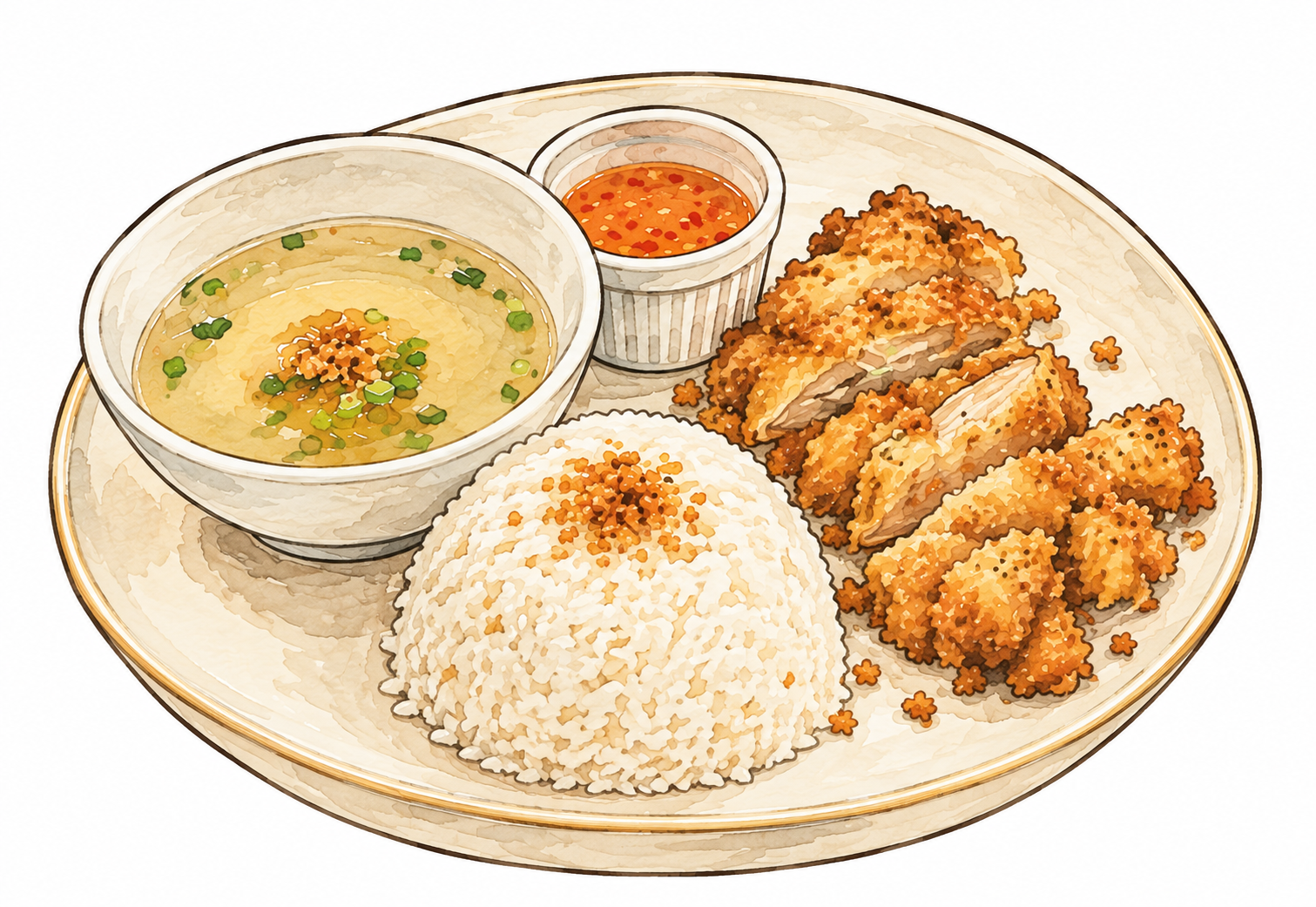 Chicken Chop Garlic Rice