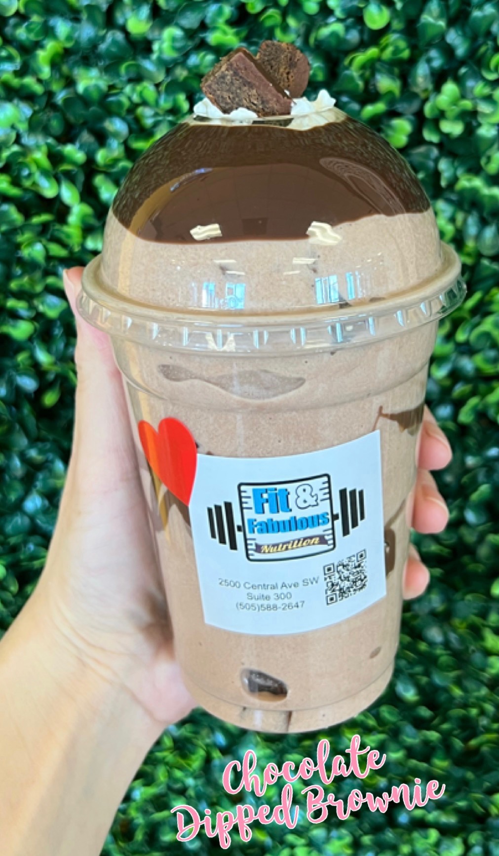 Chocolate dipped brownie