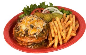 D/I Santa Fe Green Chile Cheeseburger with FF