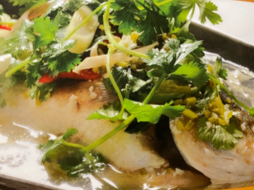 Steamed Fish with Lemon Sauce