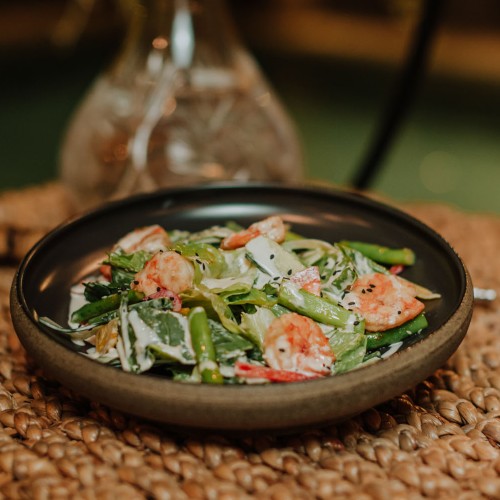 Shrimp salad - Салат с креветками - Salade aux légumes