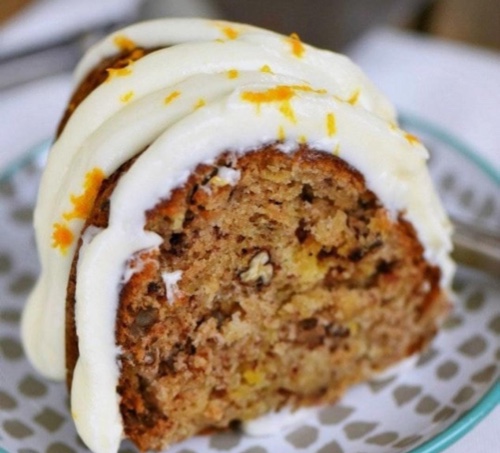 Carrot Bundt Cake with Cream Cheese Frosting 9"