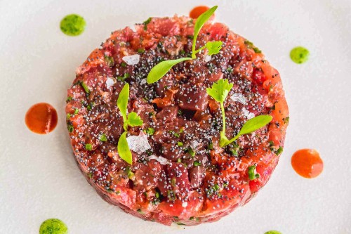 Watermelon Tuna Tartare