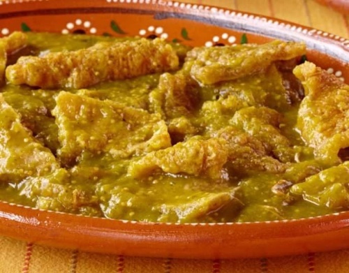 Gordita Chicharron / Green Chile Chicharron