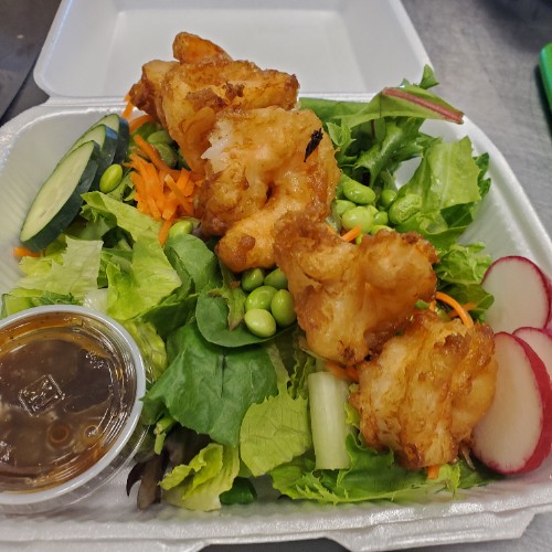 Kale Super Salad with Grilled Shrimp