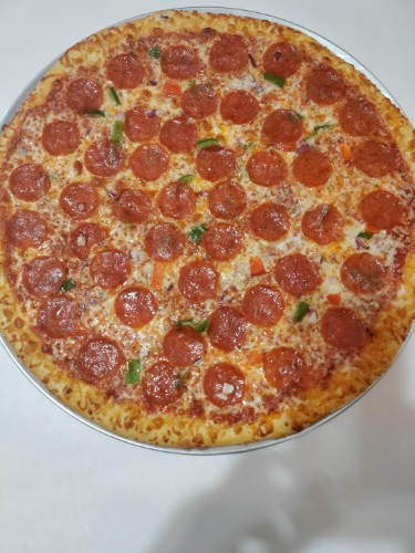 Hand stretched Pizza