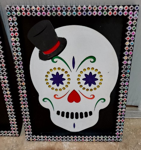 Top Hat Dia De Muertos Picture DIY Kit