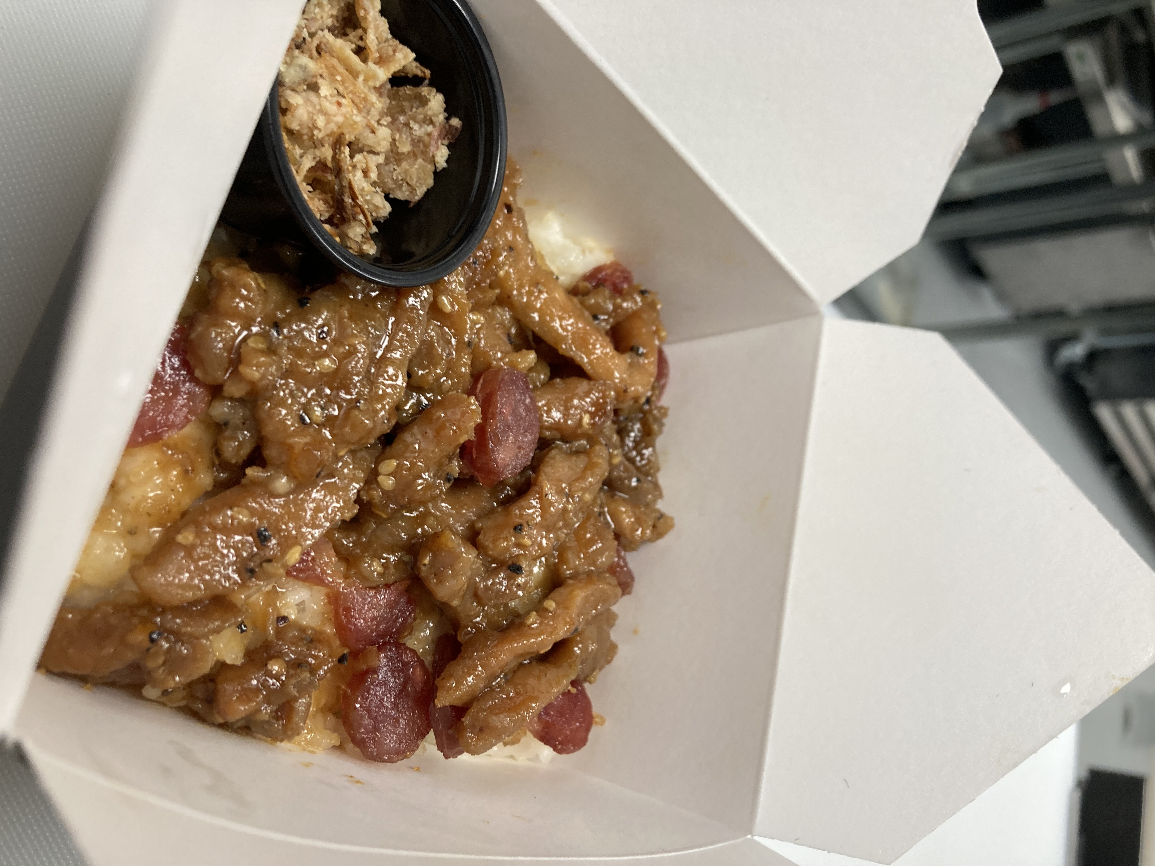Xôi Mặn (Sticky Rice and Meat/Protein)