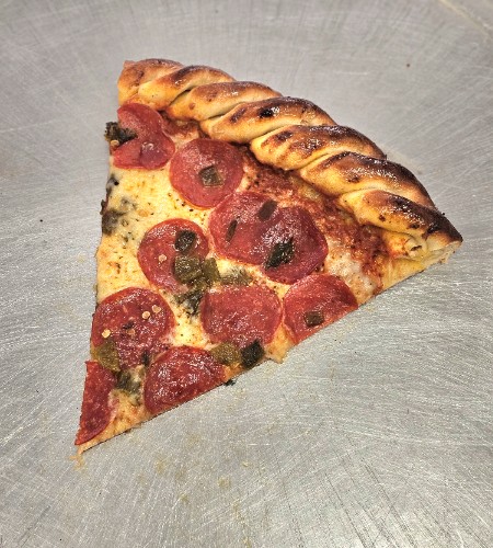 Green Chile Pepperoni Slice