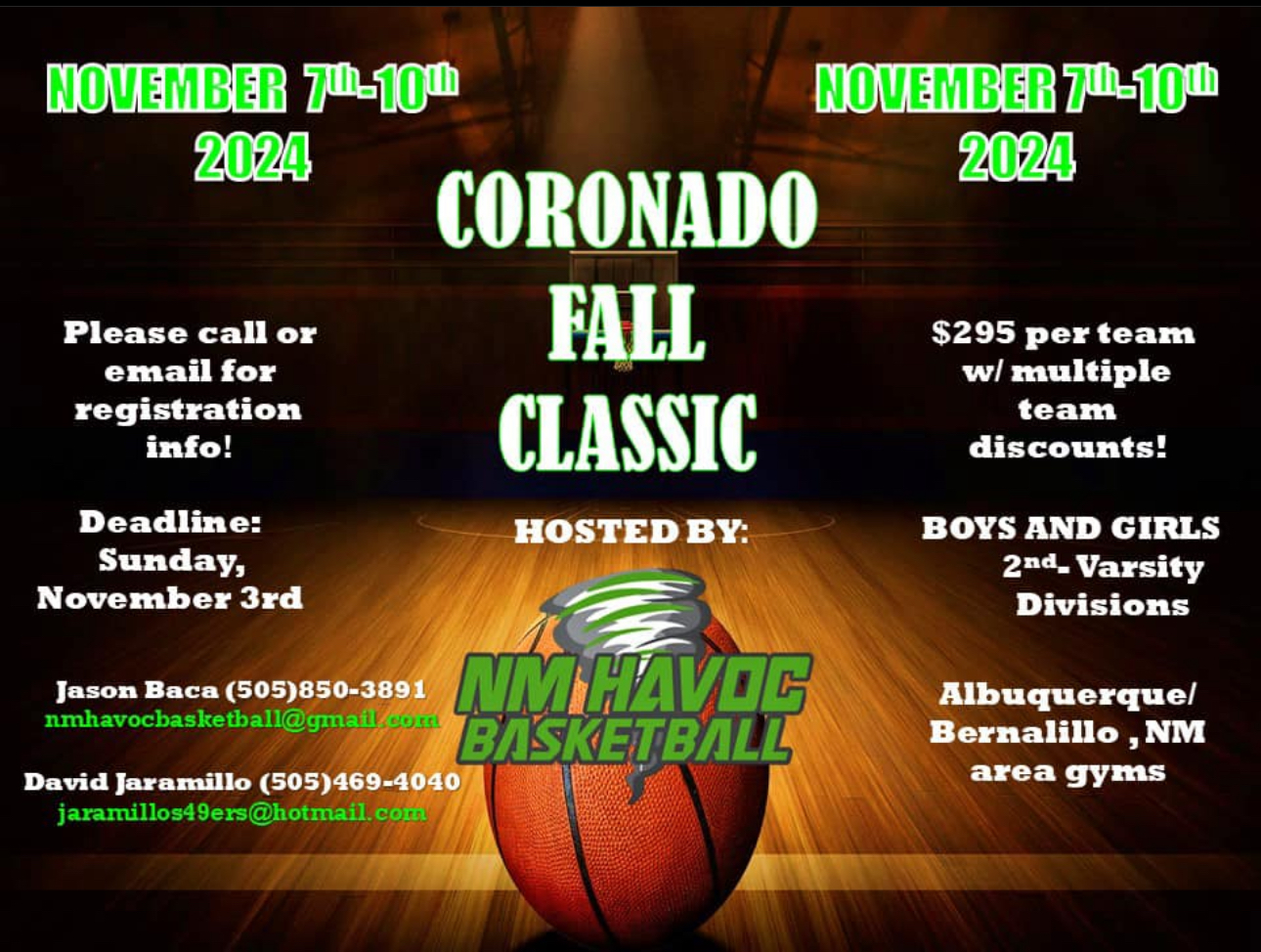 Coronado Classic Tourney Fee