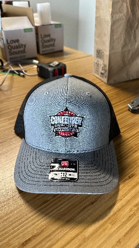 Hat: Grey Trucker w/ Logo