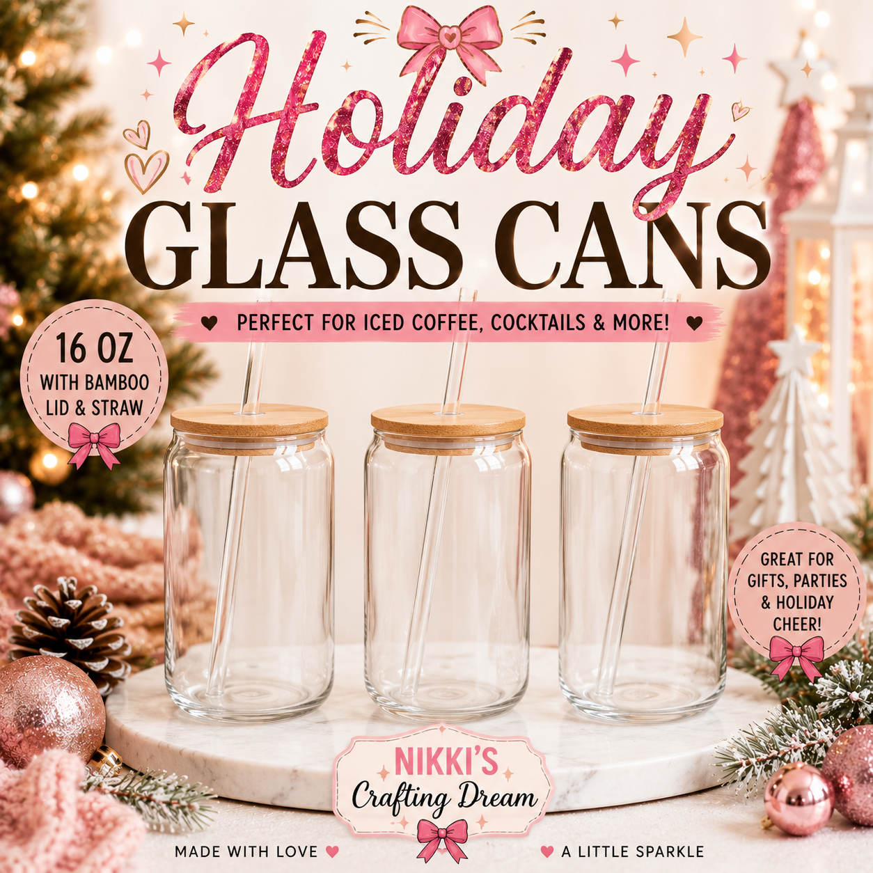 16 oz Glass Can