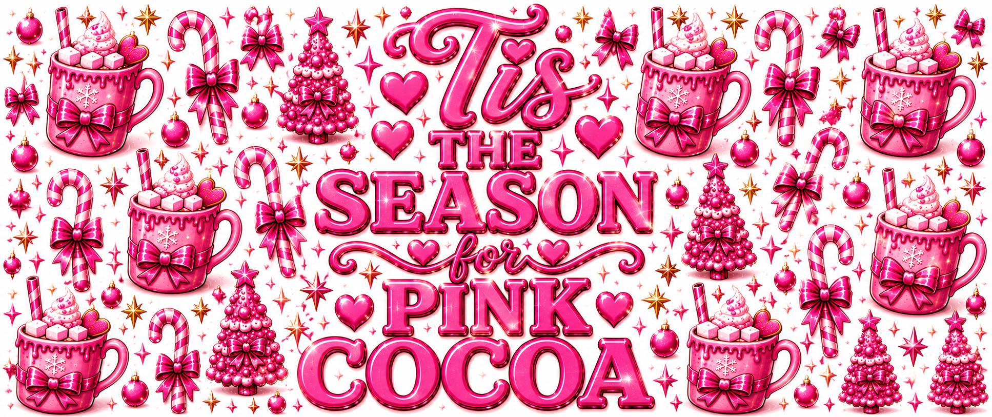 Pink Christmas - Acrylic Can