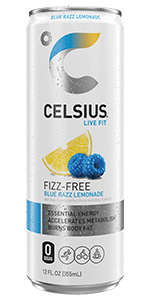12 oz. Celsius Blue Raz Lemonade