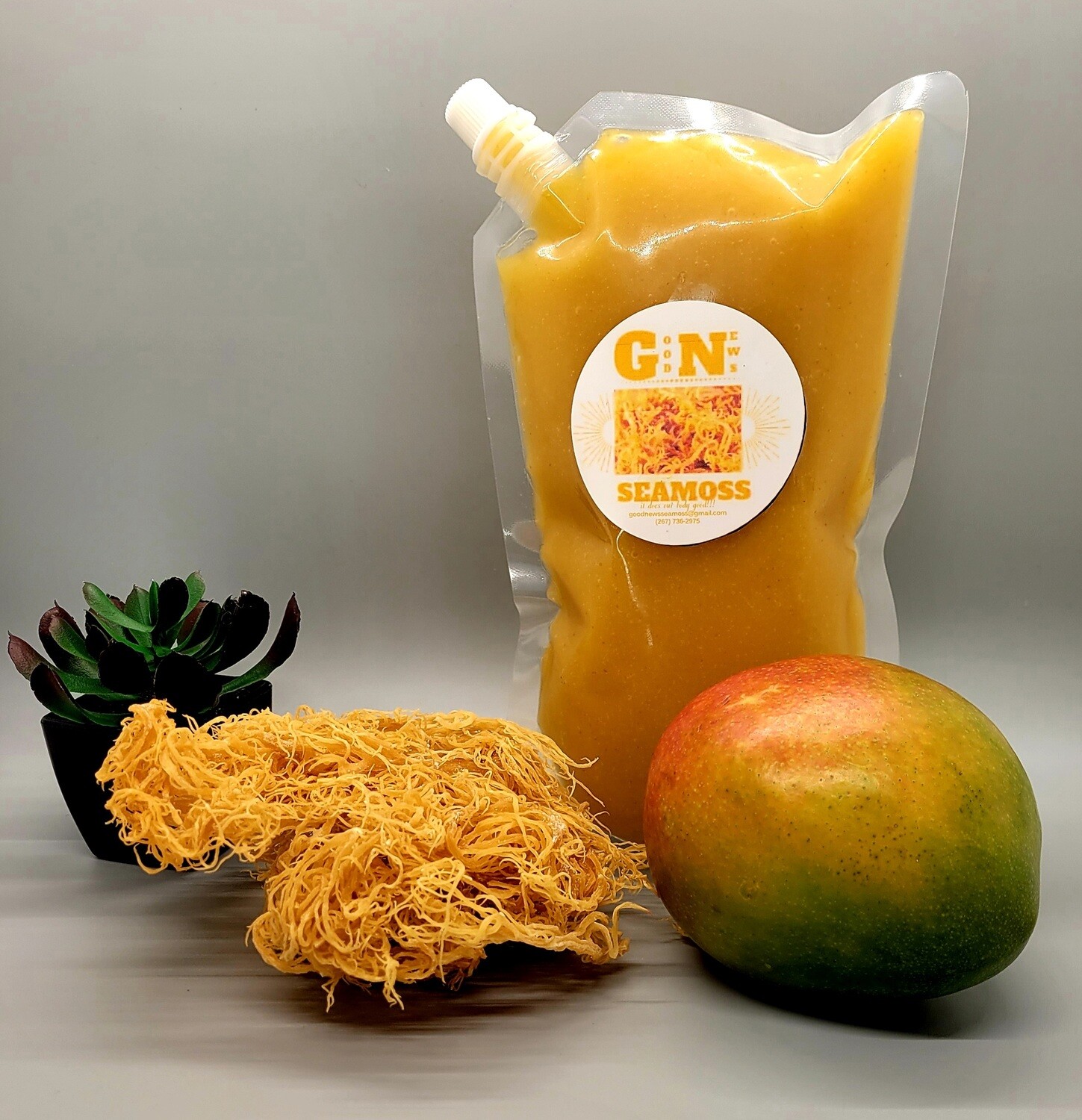 Mango Infused Seamoss Gel - 20 Oz.