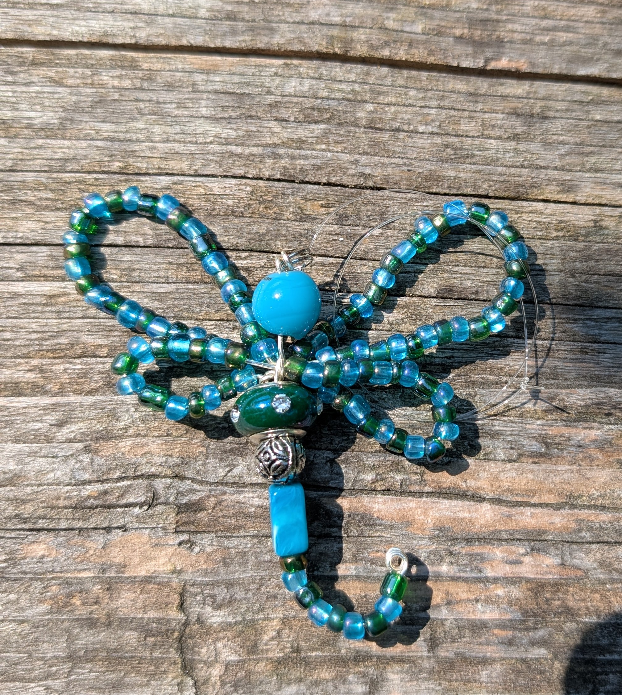 Larkspur Glimmerwing - Beaded Dragonfly