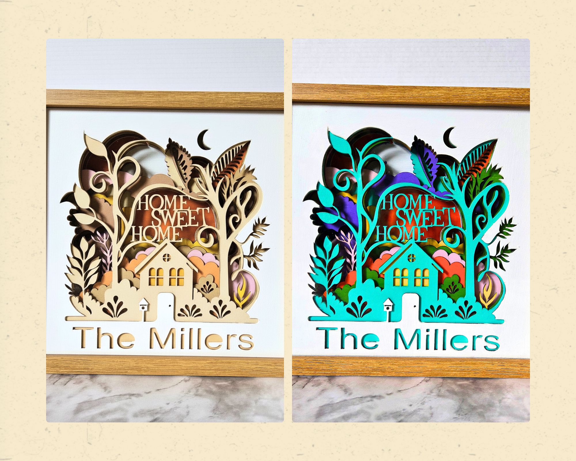 Custom Shadow Box - Home Sweet Home