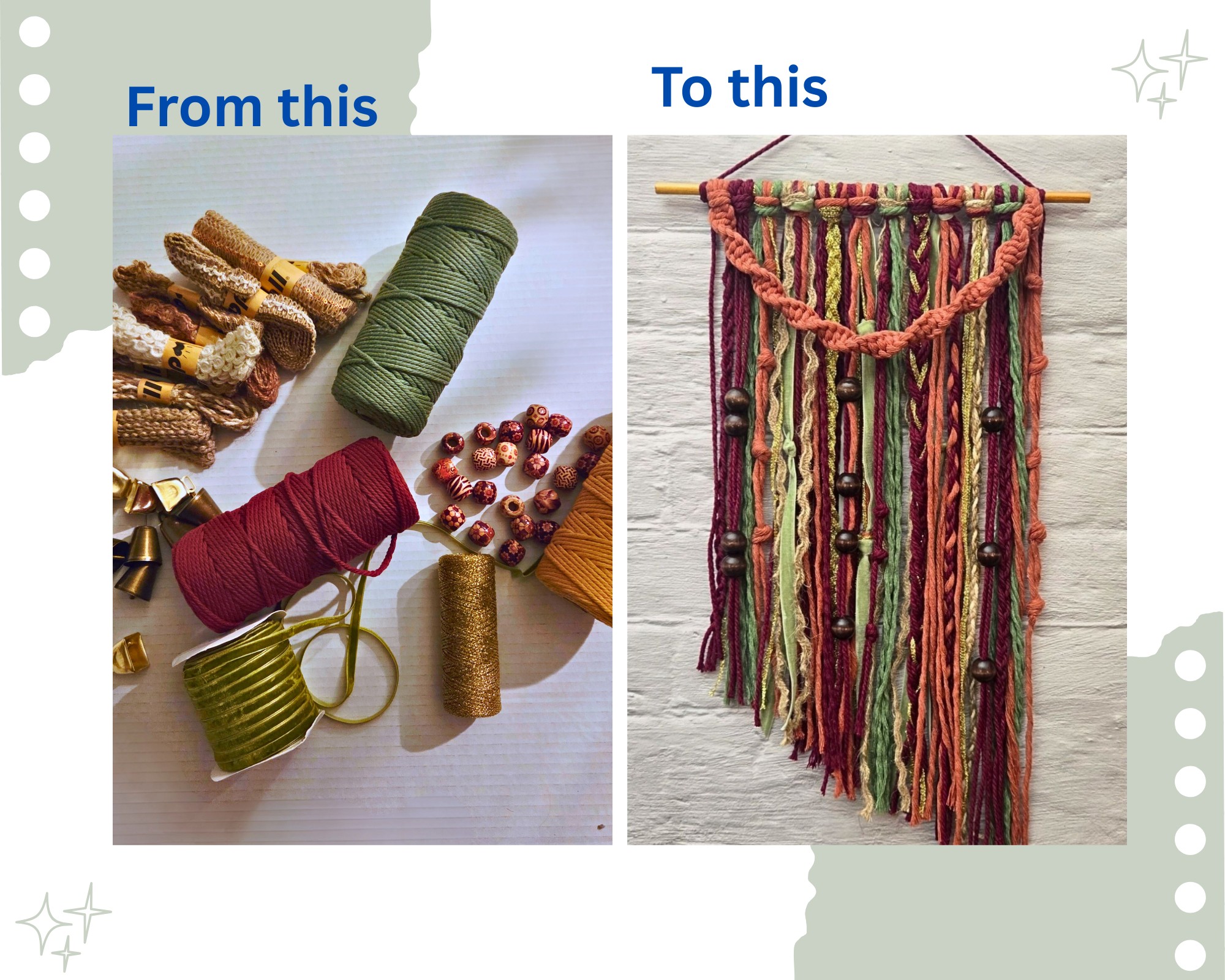 DIY Fall Macrame Wall Hanging Kit
