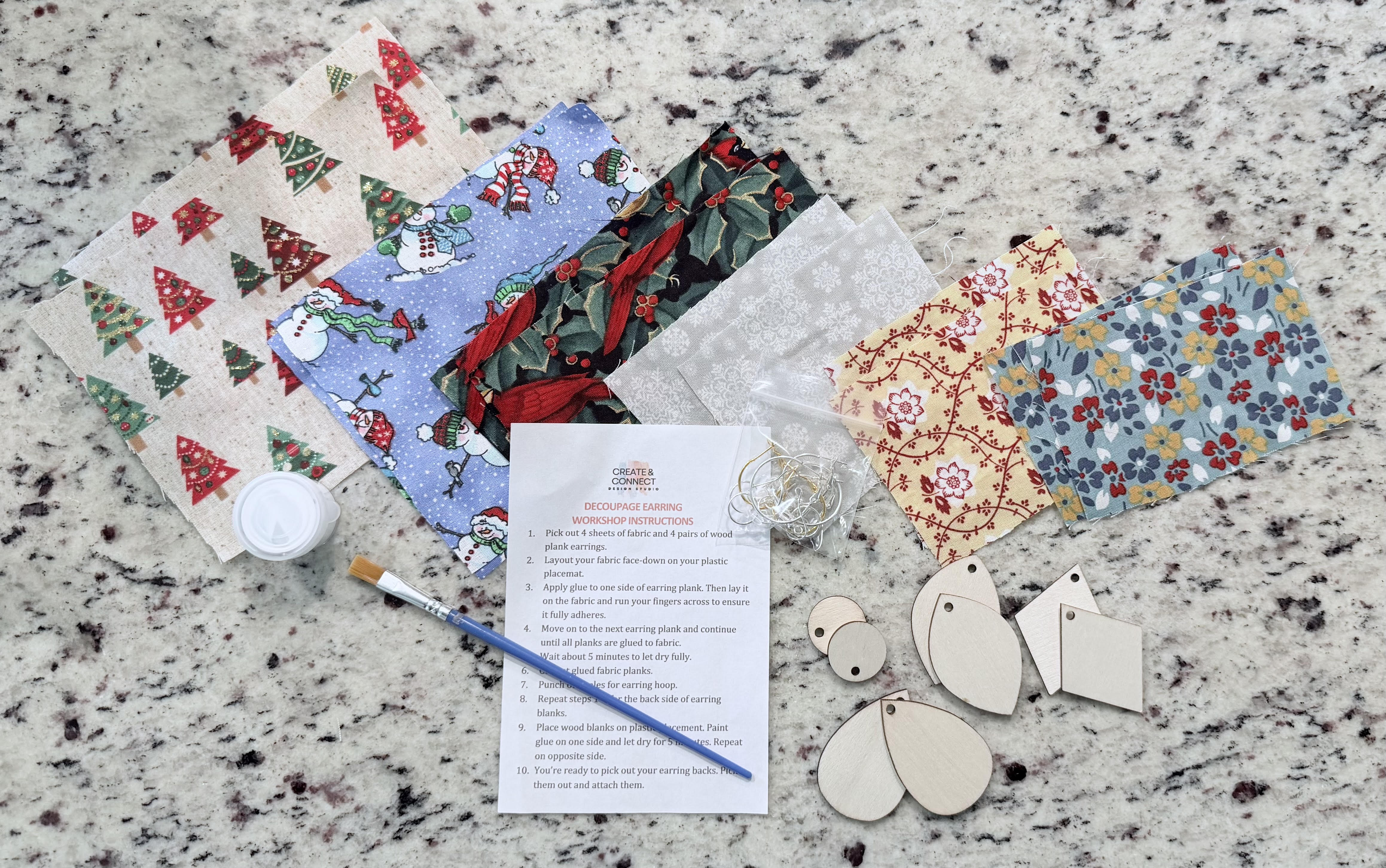 Decoupage Earring Kit