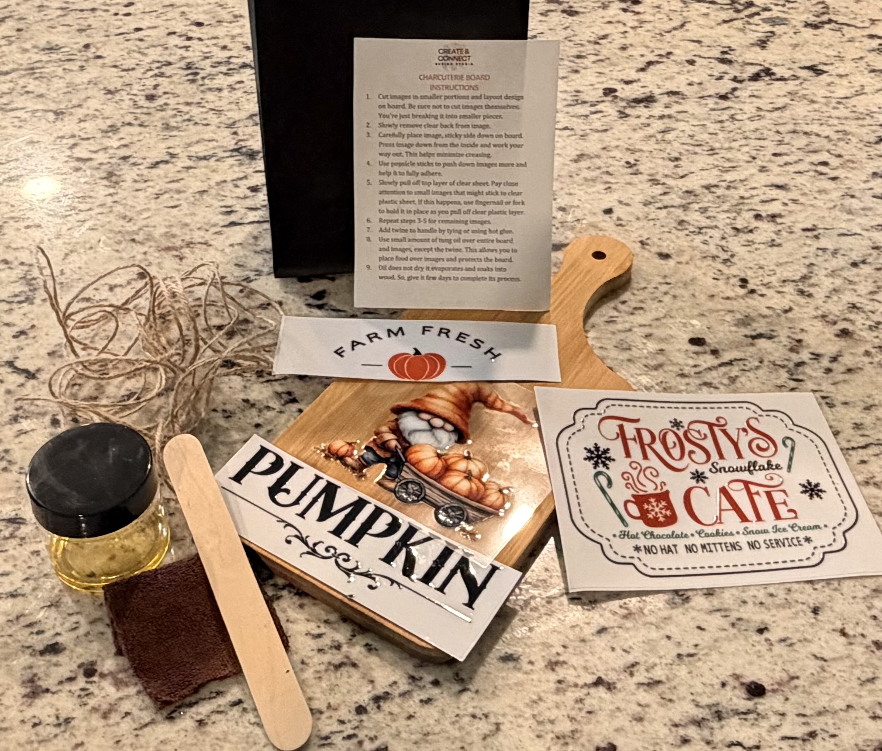 Fall and Christmas Charcuterie Board Take Home Kit